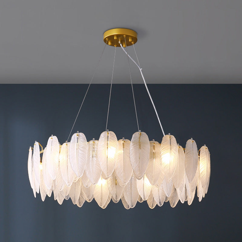 Circle Chandelier Light Fixture Designer Modern Simplicity Glass Pendant Lighting for Restaurant