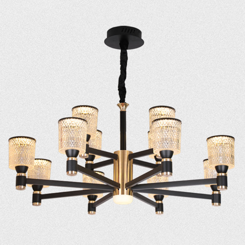 Postmodern Simplicity Cylinder Ceiling Chandelier Acrylic Hanging Light for Living Room