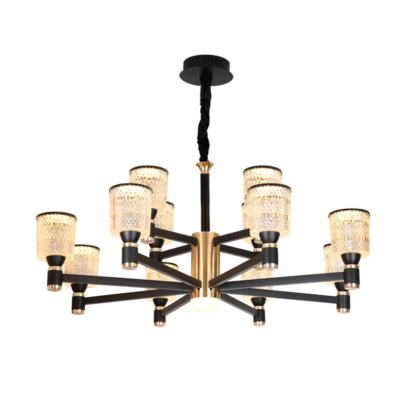 Postmodern Simplicity Cylinder Ceiling Chandelier Acrylic Hanging Light for Living Room