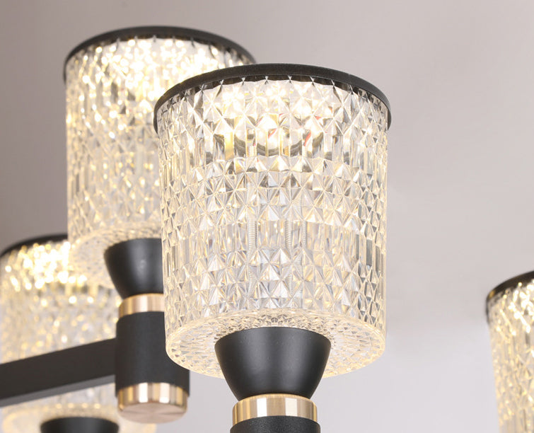 Postmodern Simplicity Cylinder Ceiling Chandelier Acrylic Hanging Light for Living Room