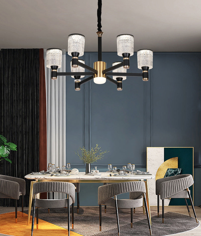 Postmodern Simplicity Cylinder Ceiling Chandelier Acrylic Hanging Light for Living Room