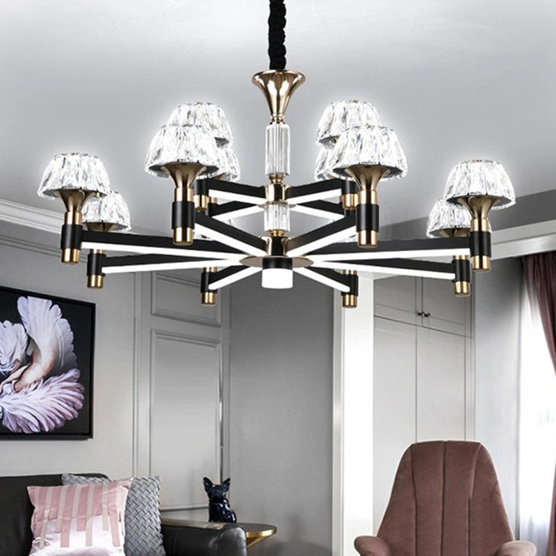 Postmodern Simplicity Radial Chandelier Lights Crystal Pendant Ceiling Lights for Living Room