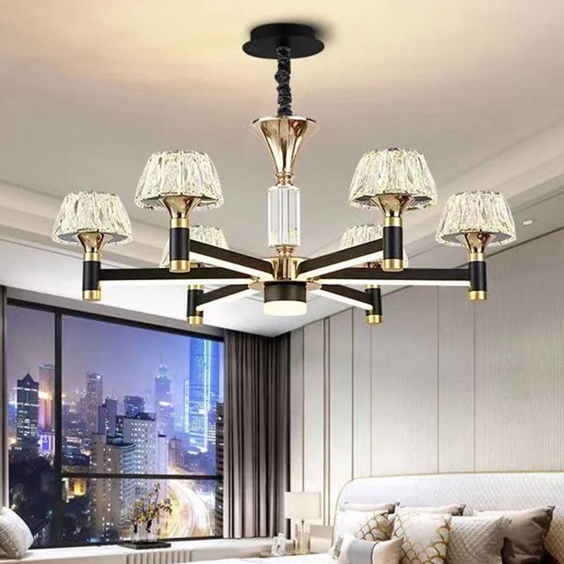 Postmodern Simplicity Radial Chandelier Lights Crystal Pendant Ceiling Lights for Living Room