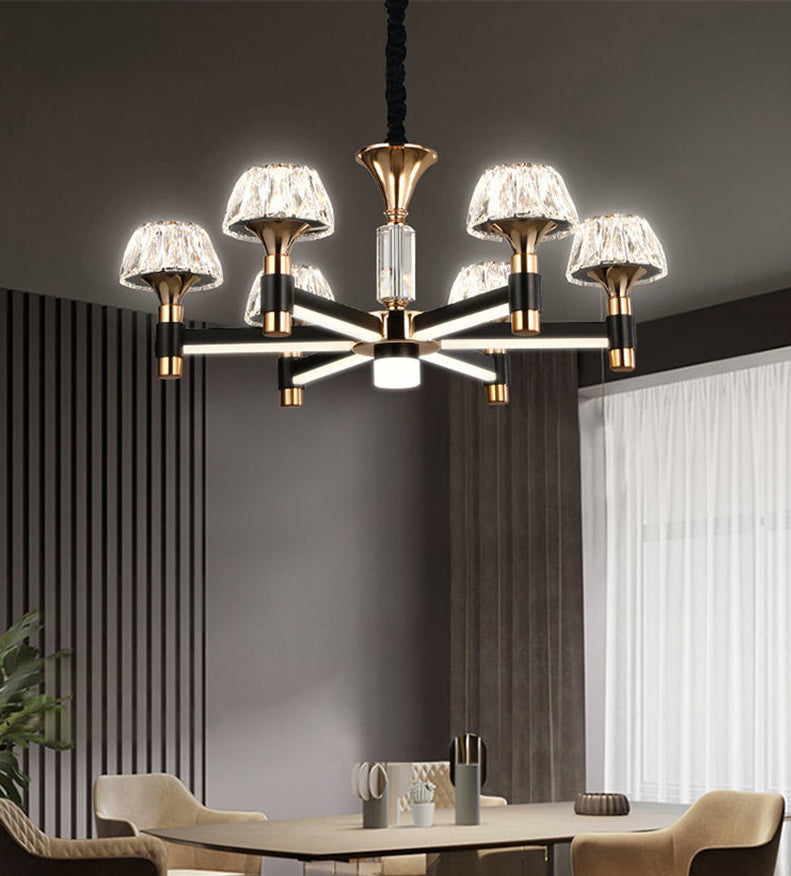 Postmodern Simplicity Radial Chandelier Lights Crystal Pendant Ceiling Lights for Living Room