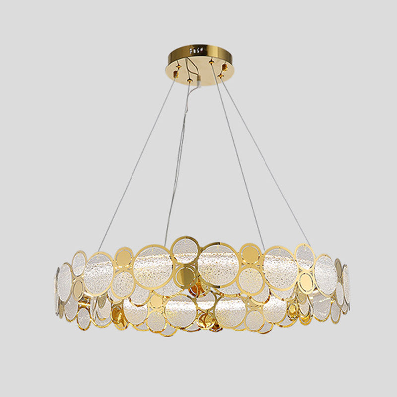 Postmodern Simplicity Circular Chandelier Light Fixtures Glass Hanging Pendant Lights for Restaurant