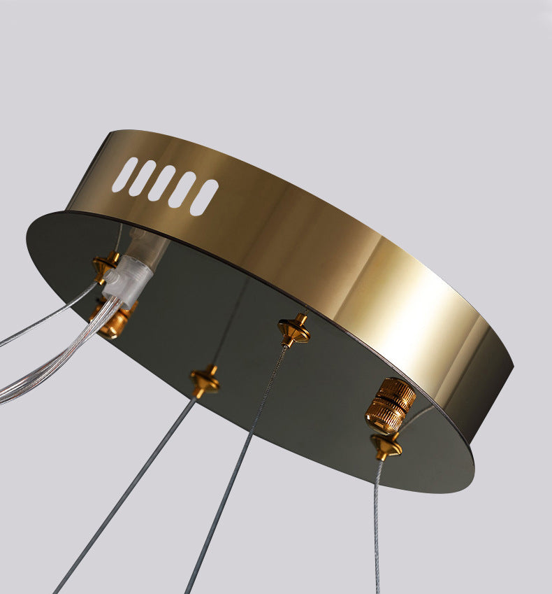 Postmodern Simplicity Circular Chandelier Light Fixtures Glass Hanging Pendant Lights for Restaurant