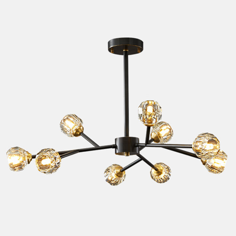 Zeitgenössische radiale Anhängerleuchte Kristallhängung angehender Licht für Wohnzimmer