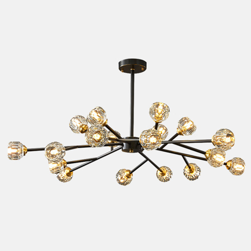 Zeitgenössische radiale Anhängerleuchte Kristallhängung angehender Licht für Wohnzimmer