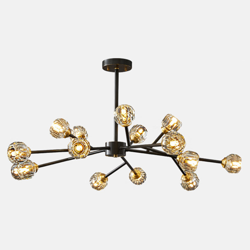 Zeitgenössische radiale Anhängerleuchte Kristallhängung angehender Licht für Wohnzimmer