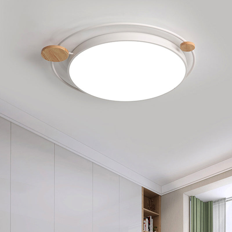 Modernistisch rond plafondgemonteerd licht acryl 16"/19,5"/23,5" W LED slaapkamer grijs/wit inbouwlicht in natuurlijk/3 kleuren licht