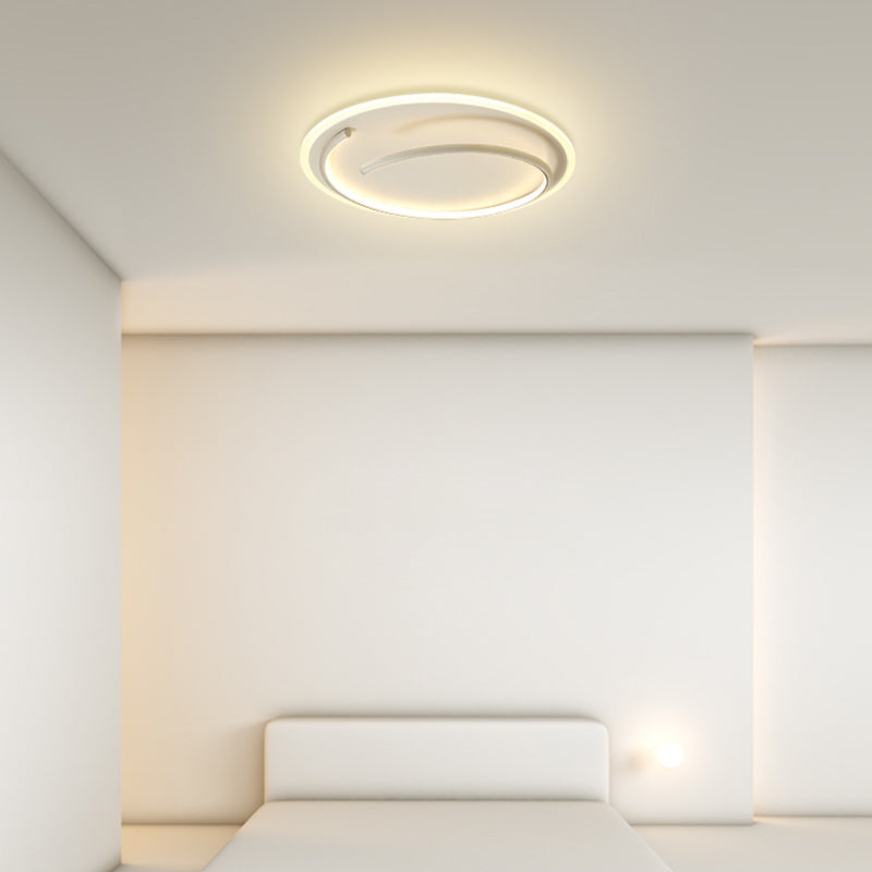 Circular Acrylic Ceiling Mounted Lamp Minimalism LED Flush Light Fixture for Bedroom