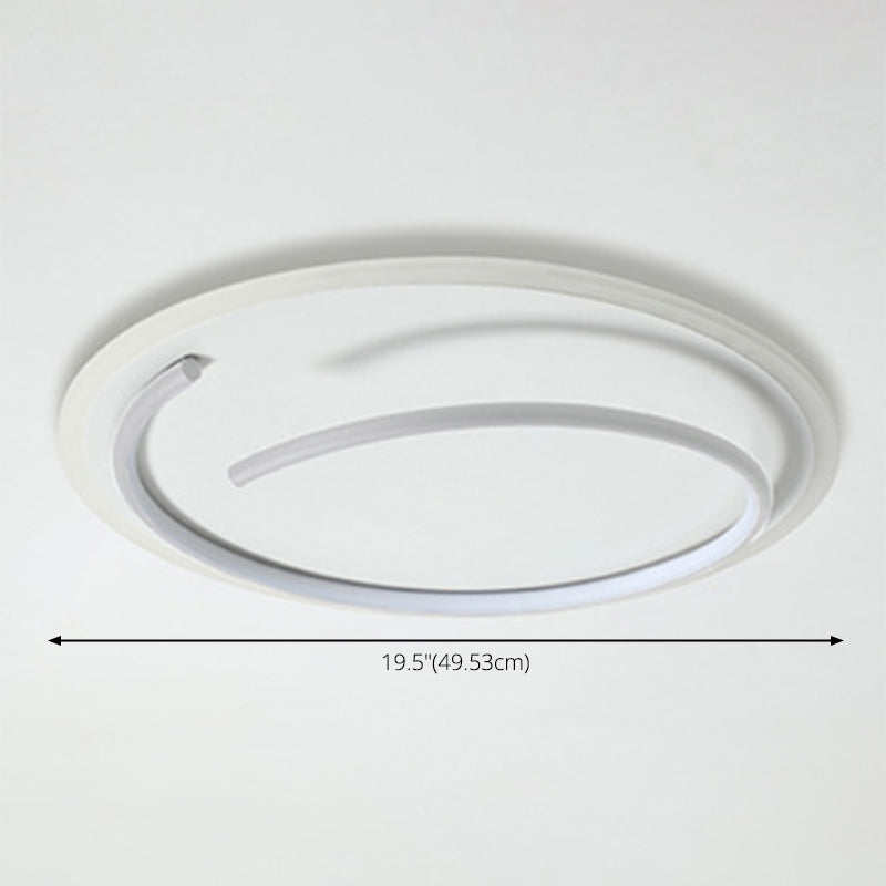 Circular Acrylic Ceiling Mounted Lamp Minimalism LED Flush Light Fixture for Bedroom