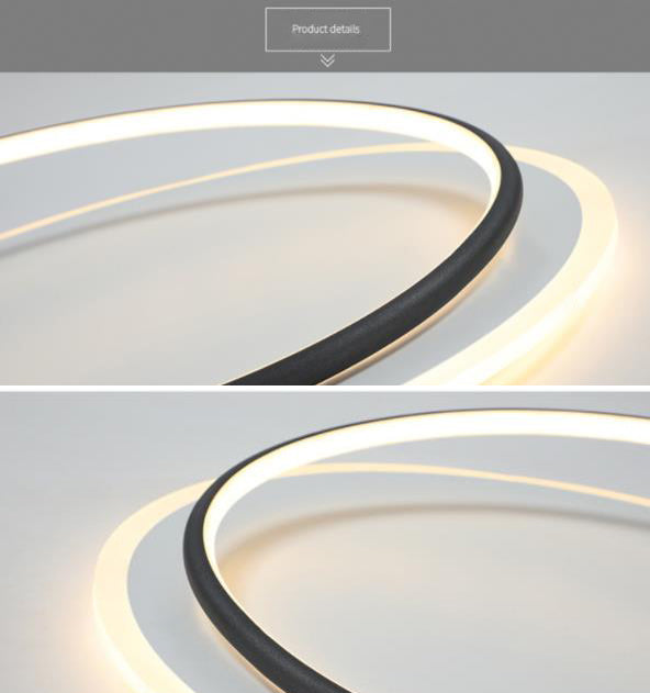 Circular Acrylic Ceiling Mounted Lamp Minimalism LED Flush Light Fixture for Bedroom