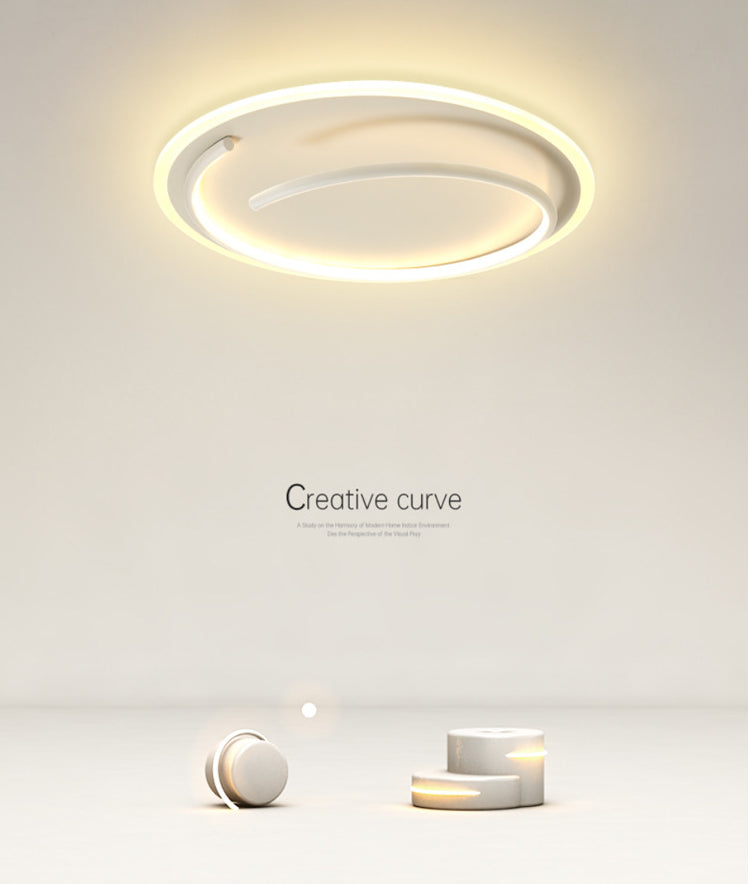 Circular Acrylic Ceiling Mounted Lamp Minimalism LED Flush Light Fixture for Bedroom
