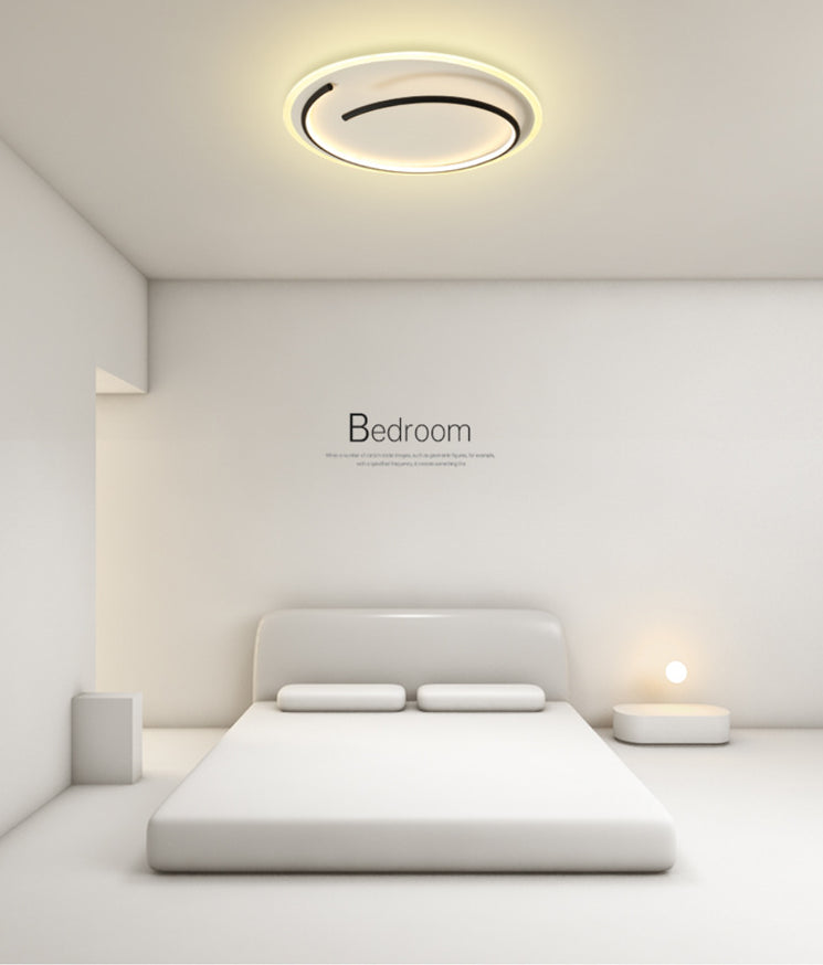 Circular Acrylic Ceiling Mounted Lamp Minimalism LED Flush Light Fixture for Bedroom