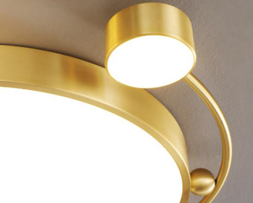 Brass Crown Shaped Flush Light Cartoon Metal LED Ceiling Light for Childrens Room