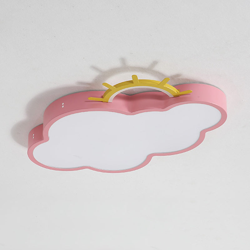 Lampada da incasso a soffitto con nuvola e sole Lampada da incasso a LED in acrilico per cartoni animati per la scuola materna