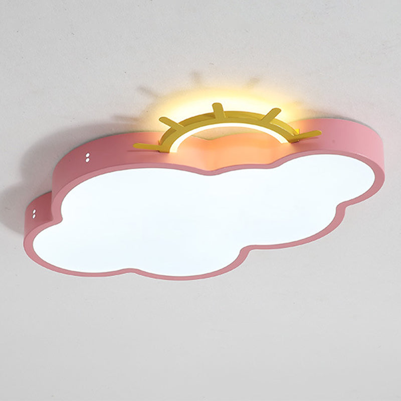 Lampada da incasso a soffitto con nuvola e sole Lampada da incasso a LED in acrilico per cartoni animati per la scuola materna