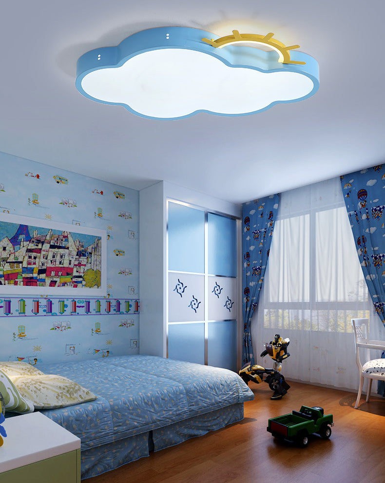 Lampada da incasso a soffitto con nuvola e sole Lampada da incasso a LED in acrilico per cartoni animati per la scuola materna