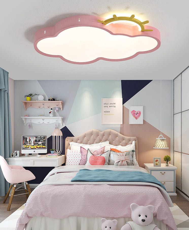 Lampada da incasso a soffitto con nuvola e sole Lampada da incasso a LED in acrilico per cartoni animati per la scuola materna