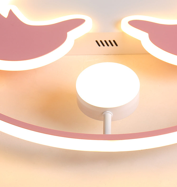 Dauphin et boule enfants chambre encastré éclairage acrylique dessin animé LED plafonnier