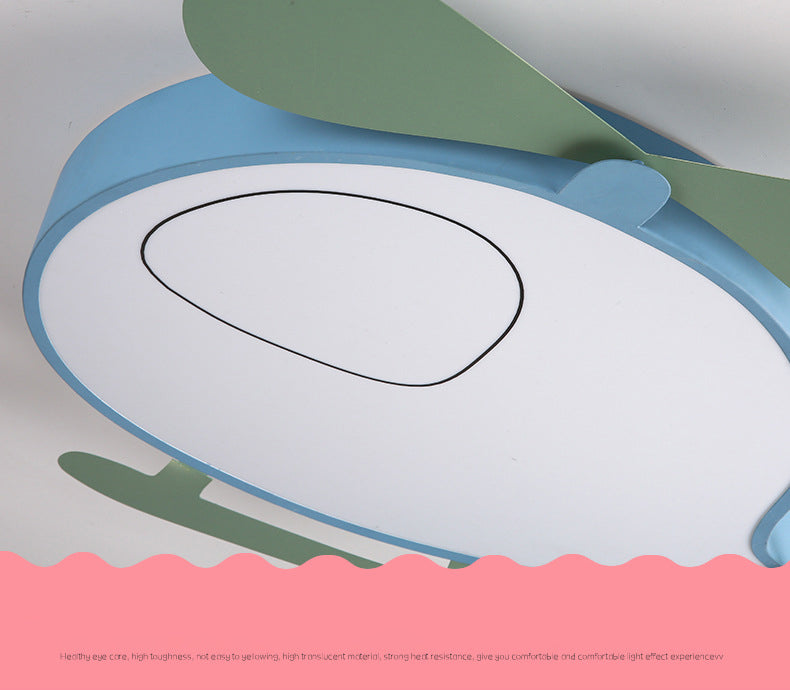 Cartoon vliegtuigvormige plafondlamp metalen babykamer LED-inbouwlamp met acryl diffuser