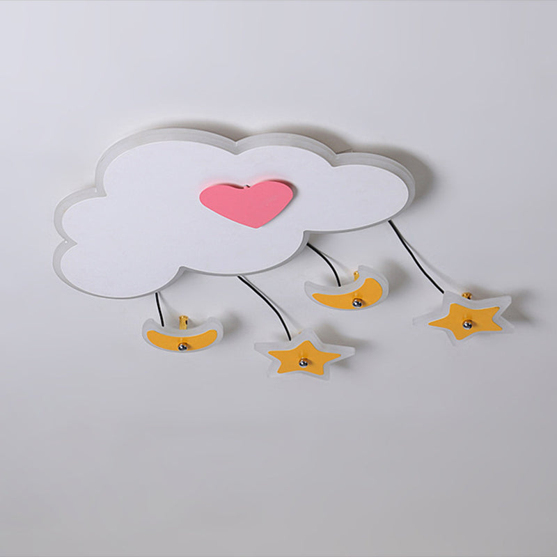 Novelty Cartoon Flush Mount LED Light Kids Style Metal Bedroom Ceiling Light Fixture