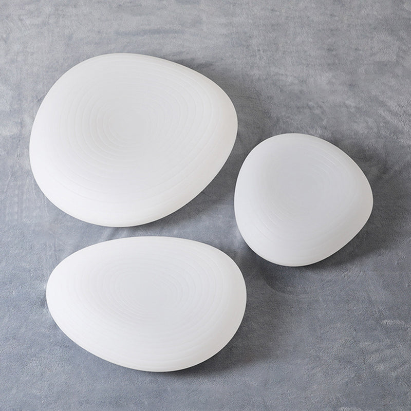 Kunststof kiezelvormige inbouw Cartoon LED witte plafondlamp voor slaapkamer