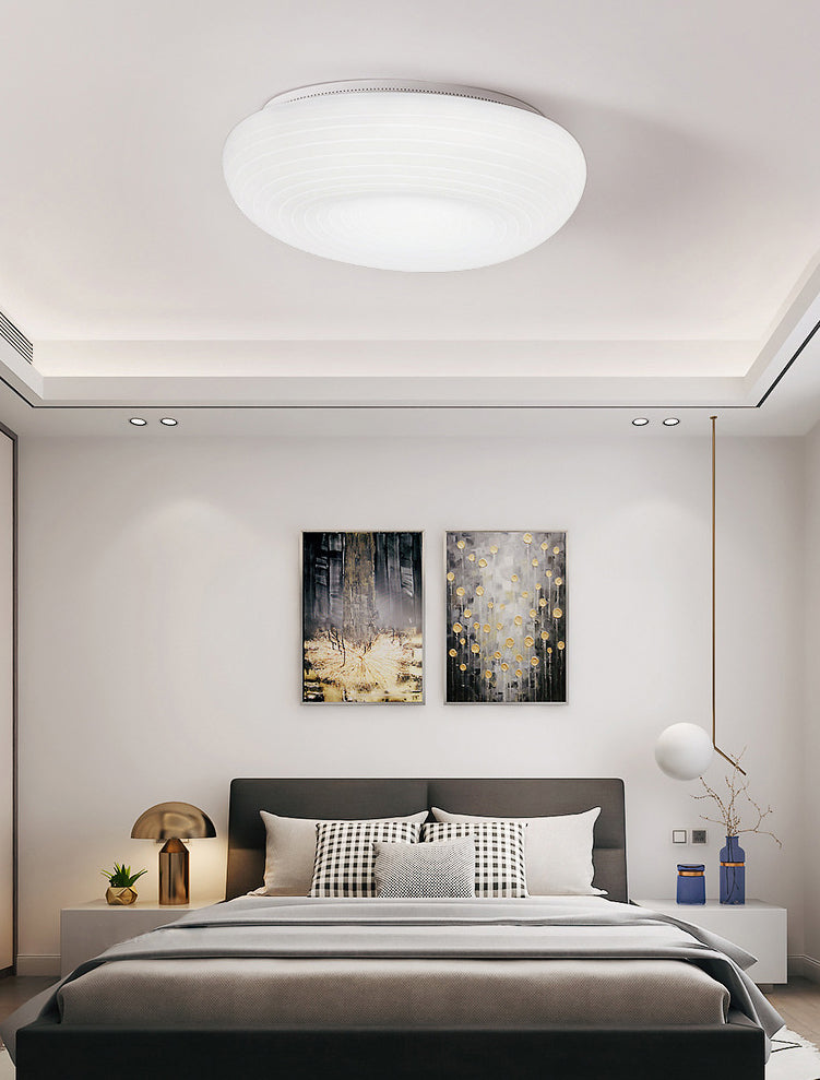 Kunststof kiezelvormige inbouw Cartoon LED witte plafondlamp voor slaapkamer