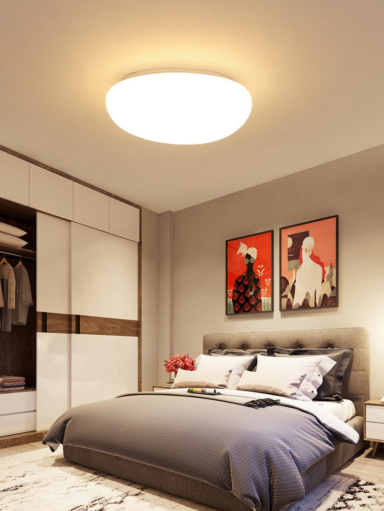 Kunststof kiezelvormige inbouw Cartoon LED witte plafondlamp voor slaapkamer