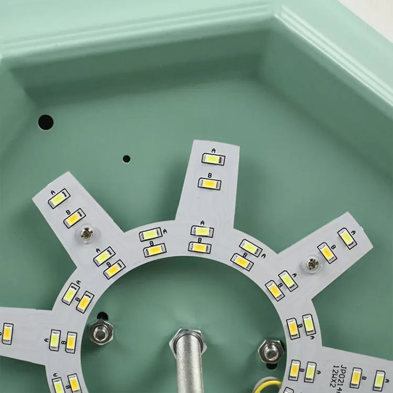 Plafonnier affleurant en forme de dôme, plafonnier en verre de Style Macaron pour balcon