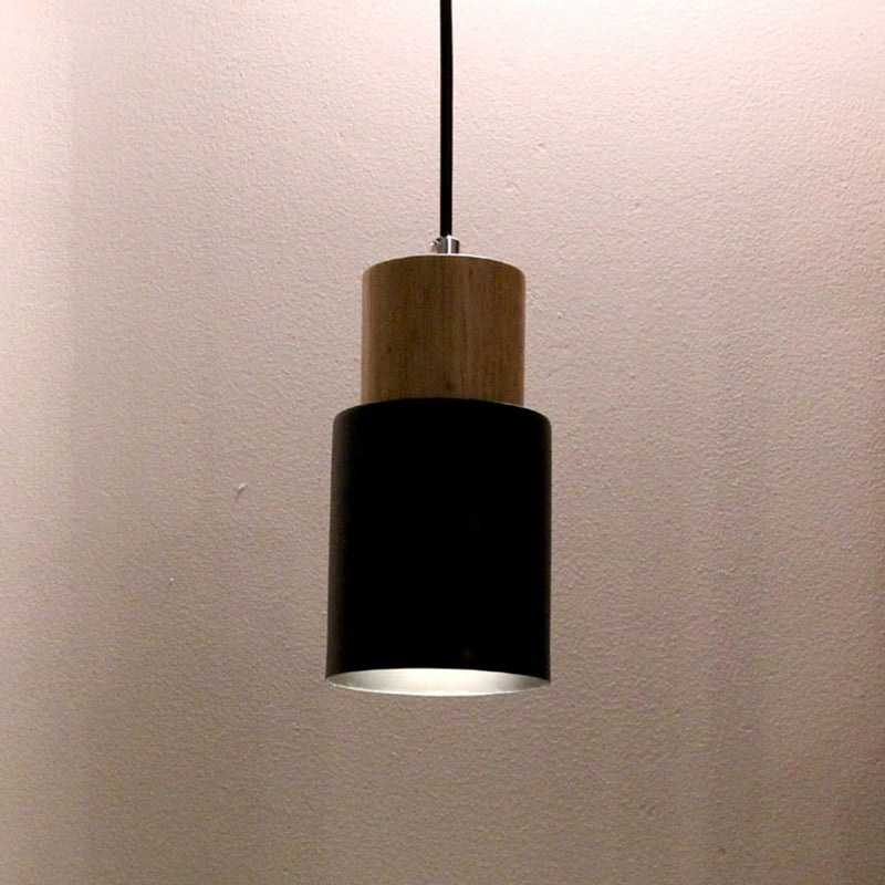 Cylindrical Mini Pendant Light Fixture Nordic Metal Single Hallway Hanging Light