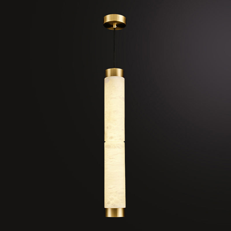 Pendulum a forma di pipa in marmo Minimalismo 1 testa a sospensione bianca per camera da letto