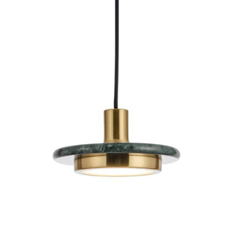 Kappengeformte Marmorhängeblocke Leuchte minimalistische LED -Anhängerbeleuchtung für das Restaurant