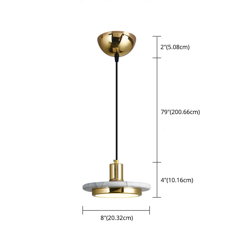 Kappengeformte Marmorhängeblocke Leuchte minimalistische LED -Anhängerbeleuchtung für das Restaurant