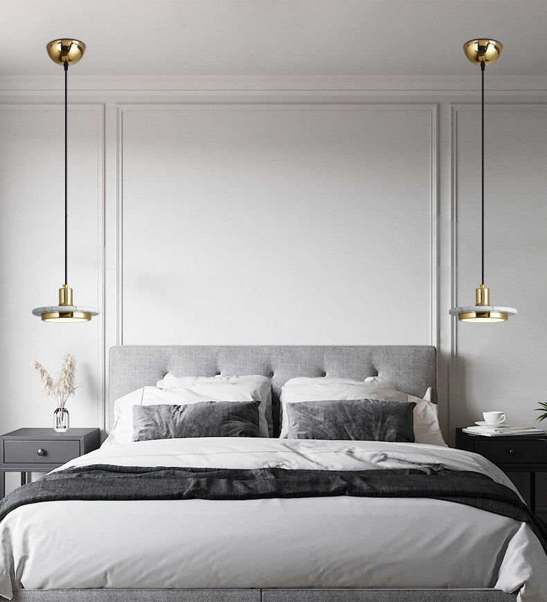 Kappengeformte Marmorhängeblocke Leuchte minimalistische LED -Anhängerbeleuchtung für das Restaurant