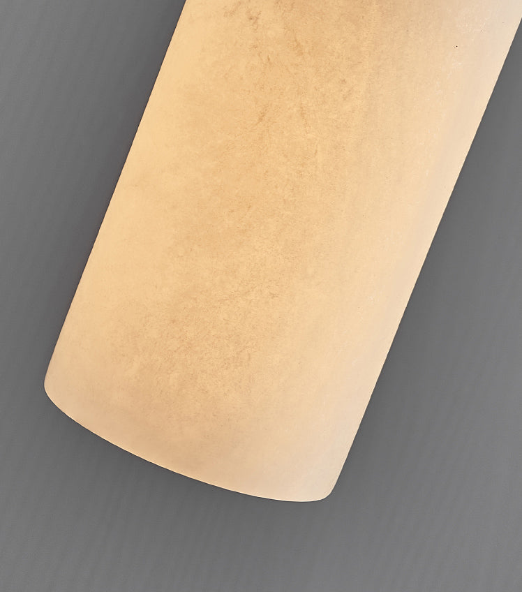 Elongated Dome Marble Hanging Light Fixture Minimalist White Ceiling Pendant for Dining Room