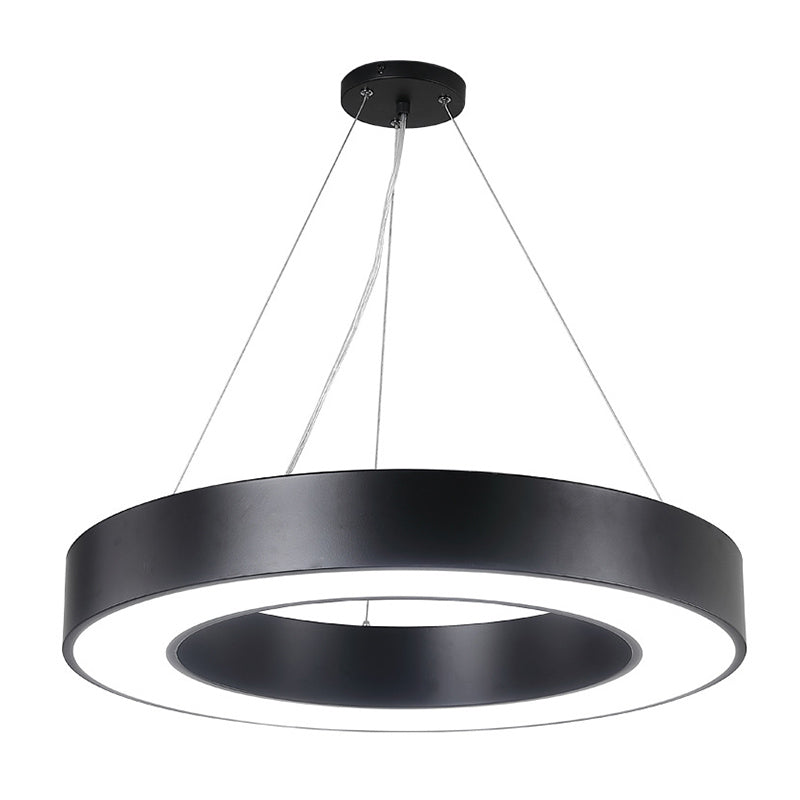 Lampada rotonda Black Lampada rotonda LED Minimalist LED Impiccamento per l'ufficio