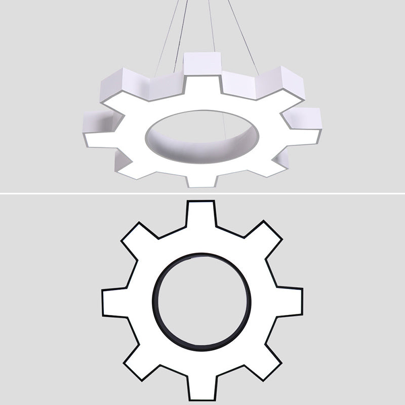 Luce a sospensione in palestra a forma di ingranaggio Acrilista Acrilista LED Apparecchi di illuminazione a soffitto