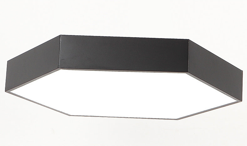 Metall sechseckiger Anhänger Deckenleuchte Einfachheit Schwarzes LED Hanges Licht mit Acryldiffusor