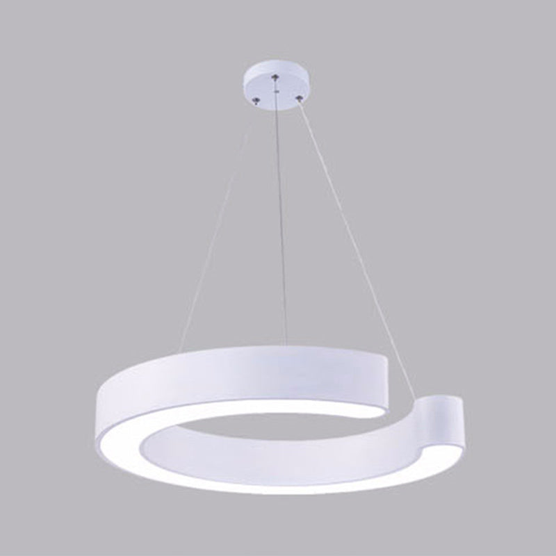 Minimalist C Shaped Hanging Lighting Acrylic Office LED Commercial Pendant Light Fixture