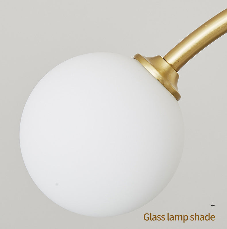 Branch and Bird Island Light Minimalist Metal Diner Pendente soffitto con sfera Opal Glass Shade