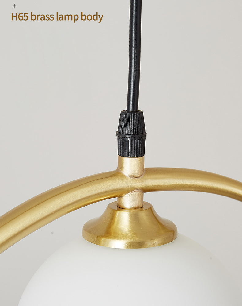 Branch and Bird Island Light Minimalist Metal Diner Pendente soffitto con sfera Opal Glass Shade