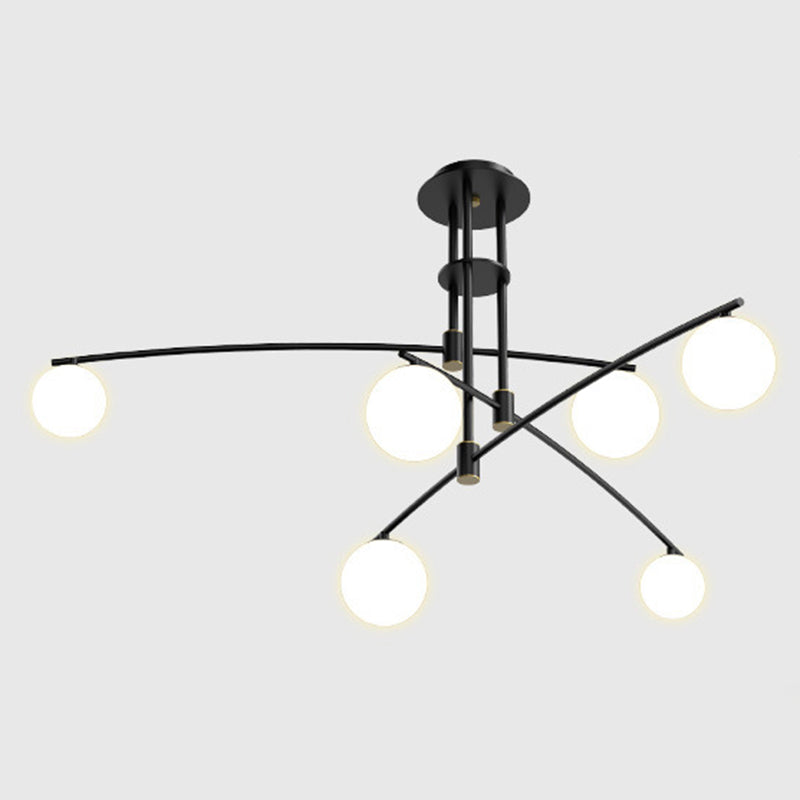 Tiered Opaline Glass Island Light Simple Style Ceiling Suspension Lamp for Living Room