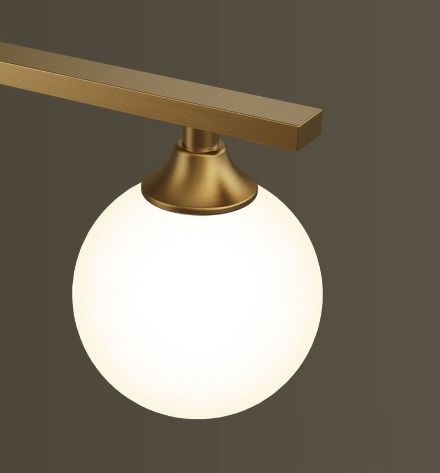 Simplicity Ball Shade Island Pendant Light Milky Glass Dining Room Hanging Light