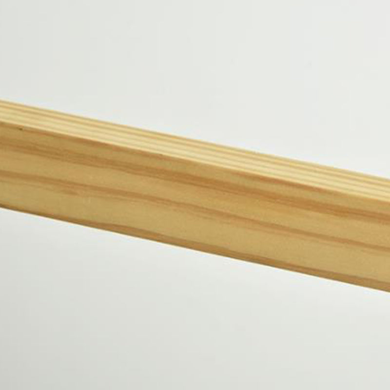 Solid Wood Rod Pendant Lighting Simplicity Beige LED Island Ceiling Light for Diner