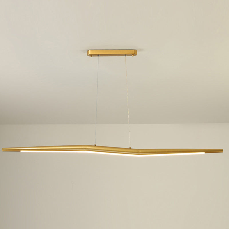 Twig Shaped Metal Ceiling Lamp Minimalistic LED Island Light Fixture for Restaurant