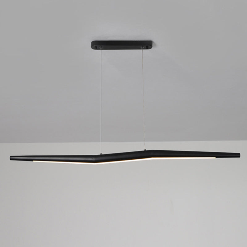 Twig Shaped Metal Ceiling Lamp Minimalistic LED Island Light Fixture for Restaurant