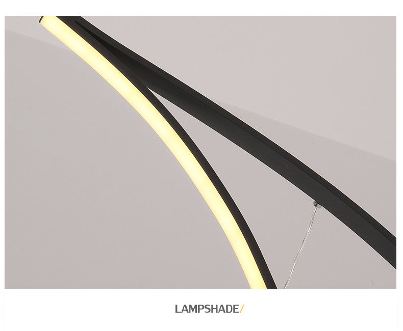 Minimalist Leaf Shaped Island Lamp Acrylic Dining Room LED Hanging Light Fixture