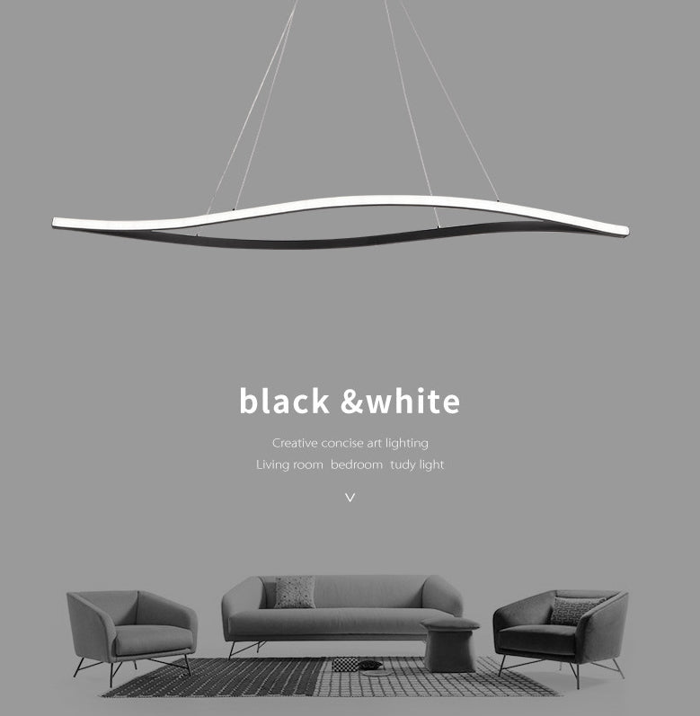 Minimalist Leaf Shaped Island Lamp Acrylic Dining Room LED Hanging Light Fixture